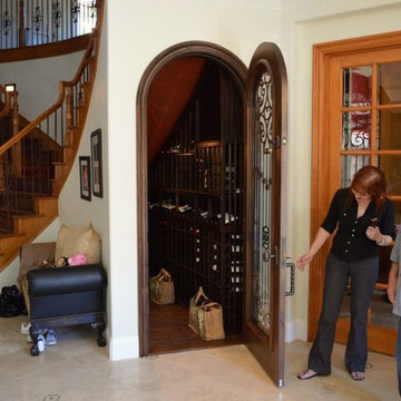 Under-the-Stairs Wine Cellar Design in California