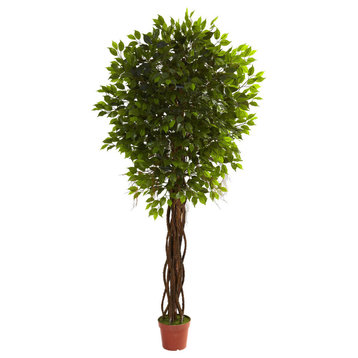 7.5' Ficus Tree, UV Resistant, Indoor and Outdoor