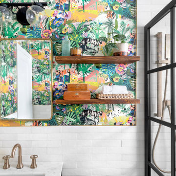 Eclectic Jungle Bathroom