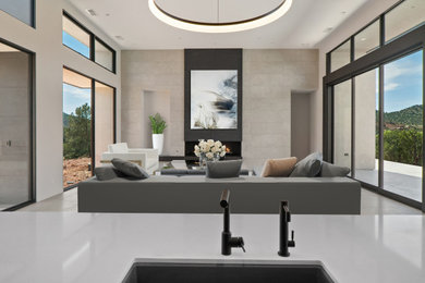Trendy living room photo in Other