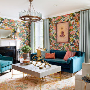 Wohnzimmer Mit Bunten Wanden Ideen Design Bilder Houzz