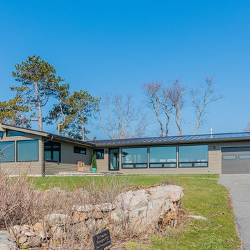 Cool tones inside of a Gloucester, MA home