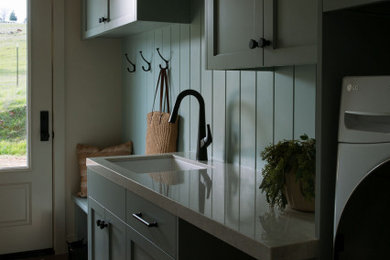 Example of a cottage laundry room design in Sacramento