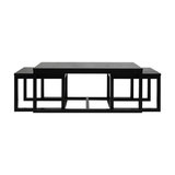 Carnus Coffee Table Set, Black Stained Ash