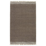 Jaipur Living - Jaipur Living Sunday Handmade Border Area Rug, Light Brown/Gray, 10'x14' - The Weekend collection offers textural yet solid designs for modern spaces in need of a relaxed and inviting accent. Handwoven of wool and polyester, the light brown and heather gray Sunday rug showcases a border motif and globally inspired fringe for a texture-rich detail. The chevron weave is subtle and perfect for layering with pattern-rich decor.