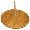 Cypress Wood Disc Tree Swing With Rope