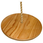 Wood Tree Swings - Cypress Wood Disc Tree Swing With Rope - This Cypress Wood Disc Tree Swing is 13" in diameter and 1" thick. The Disc Wood Tree Swing comes with 10 feet of 5/8 " rope.