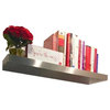 24"x10"x1.5"(cm. 61x25,4x3,8) brushed stainless steel floating shelf, Silver