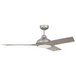 Craftmade - 54" Beckham, Brushed Polished Nickel With Driftwood Blades - The performance, trim silhouette and stylish good looks define the Beckham by Craftmade 54" dual mount damp rated indoor/outdoor ceiling fan. Combining advanced technology with energy saving engineering, the Beckham delivers a six-speed reversible DC motor, dimmable integrated LED Light with remote and wall controls and Wi-Fi compatibility for years of convenience and performance.