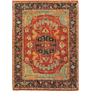 Pasargad Home Serapi Collection Hand-Knotted Wool Rug, 5'1"x7'