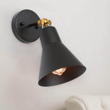 Transitional Black Wall Sconce