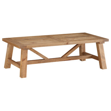 Harris Industrial Coffee Table in Rustic Reclaimed Wood