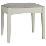 Bentley Designs - Hampstead Soft Grey and Pale Oak Furniture Dressing Table Stool - Hampstead Soft Grey & Pale Oak Dressing Table Stool offers elegance and practicality for any home. Soft-grey paint finish contrasts beautifully with warm American Oak veneer tops, guaranteed to make a beautiful addition to any home.