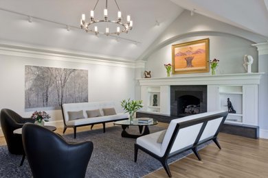 Living room - traditional living room idea in Boston