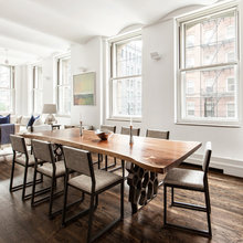 reclaimed wood dining table