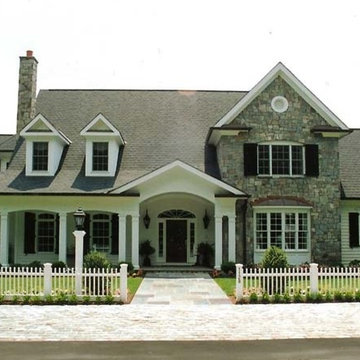 Cobblestone Driveway With Belgian Block Edge and Asphalt