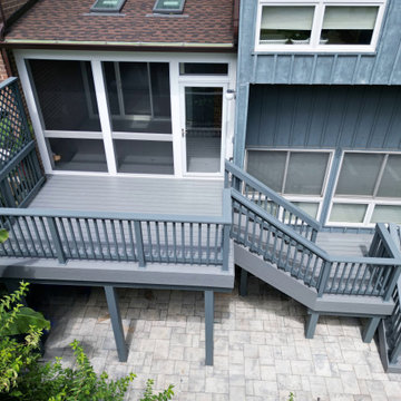 Moisture Shield Lake Fog Townhome Deck with Screened Porch