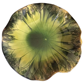 Gorgeous Green Lily Pad Wall Plate 18"