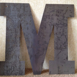 Custom raw metal letter 24" - Metal Wall Art