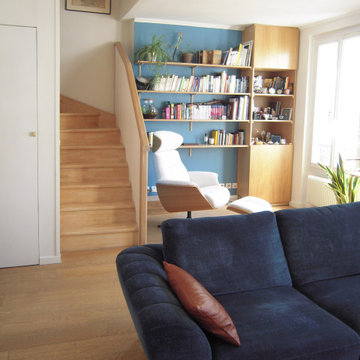 Épinettes, aménagement et décoration d'un duplex, Paris XVIIe