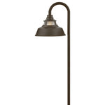 Hinkley Lighting - 1.5W 1 LED Path light In Traditional-26 Inches Tall and 7 Inches Wide Oil - 1.5W 1 LED Path light In Traditional-26 Inches Tall and 7 Inches Wide Oil Rubbed Bronze .  Collection: Troyer Material: Aluminum Width/Diameter: 7" Height: 26" Length: 8" Lamp: 1-1.5w bulb(s)  UL: Suitable for wet locations Desc: the trademark gooseneck that suspends the rustic shade and a unique ribbed glass accent at the top for additional light. This low-voltage path light includes a long-lasting LED bulb that will light up walkways and other outdoor living spaces for safety and security. Available in two classic finishes Black or Oil Rubbed Bronze.  Angular lines a bold finish and robust details create an industrial edge to add flair to any type of fa�ade   Suitable for use in wet (outdoor direct rain or sprinkler) locations as defined by NEC and CEC. Meets United States UL Underwriters Laboratories & CSA Canadian Standards Association Product Safety Standards   LED Bulbs carry a 3-year limited warranty   Striking black finish enhances design   A wiring kit and ground spike is supplied.   Photomet