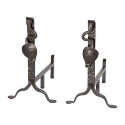 Leaf Andirons - Fireplace Grates And Andirons