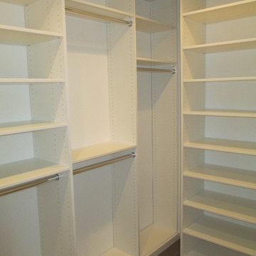 Clean White Walk-in Closet