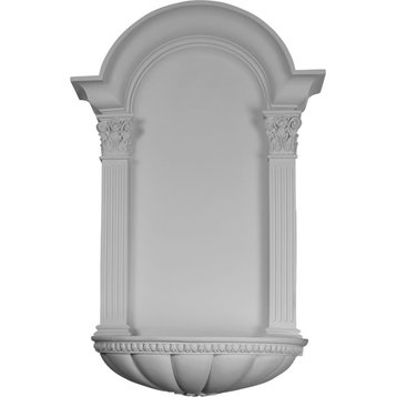 27 1/2"W x 42 1/4"H x 9"D, Egg and Dart Fluted Niche, Surface Mount