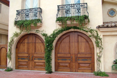 Access custom wood garage doors