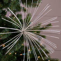 Silver Beaded Picks, Set of 4 - Christmas Ornaments
