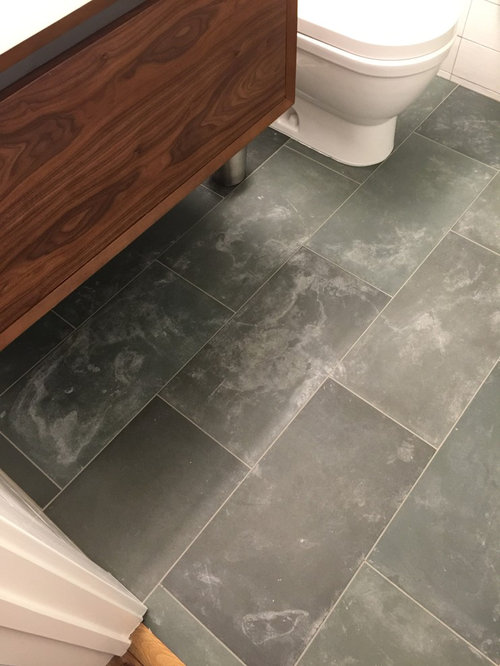 Tile Installation Gone Wrong Porcelain Tile Installed With Bostik Urethane Grout This Haze Is Not Coming Off Used And Cleaners From Hardware