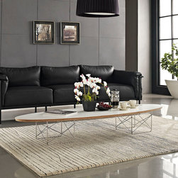 SURFBOARD COFFEE- WHITE - Coffee Tables