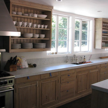 Historic Restoration & Remodel, Beautiful Reclaimed Wood and White Carrea Counte