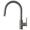 Modern Single Handle  Pull down Sprayer  Kitchen Faucet in Gunmetal