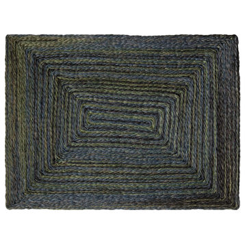 Maddox Mixed Blue/Green Twisted Abaca Rectangle Placemats, Set of 4