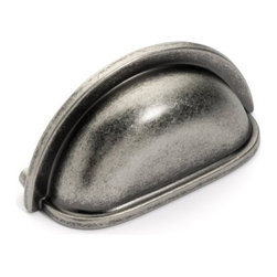 Dynasty Hardware - Cabinet Hardware Bin Pull, Antique Nickel - Cabinet And Drawer Handle Pulls