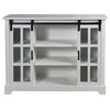 Church St. Two Sliding Door with Shelves Sideobard, White