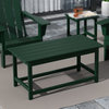 WestinTrends HDPE Plastic Outdoor Patio Classic Adirondack Coffee Table, Dark Green