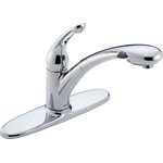 Delta - Delta Signature Pullouts Single Handle Pull-Out Kitchen Faucet, Chrome, 472-DST - Delta faucets with DIAMOND Seal Technology perform like new for life with a patented design which reduces leak points, is less hassle to install and lasts twice as long as the industry standard*. Kitchen faucets with Touch-Clean  Spray Holes  allow you to easily wipe away calcium and lime build-up with the touch of a finger. You can install with confidence, knowing that Delta faucets are backed by our Lifetime Limited Warranty.  *Industry standard is based on ASME A112.18.1 of 500,000 cycles.
