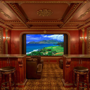 Example of an ornate home theater design in DC Metro
