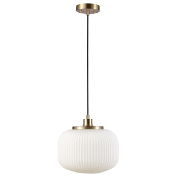 Novogratz x Globe Lily 1-Light Matte Brass Pendant Lighting