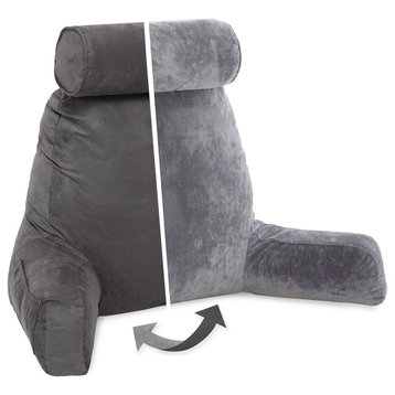 Husband Pillow, Aspen Edition Iron Gray Big Support Bed Backrest Pillow