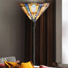 Luxury Natural Tiffany Floor Lamp, Valiant Bronze, UQL7143