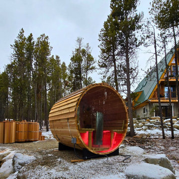 Cedar Sauna & Cold Plunge – Fire & Ice Setup