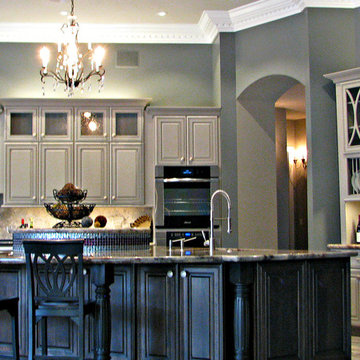 Elegant Gray Transitional Kitchen