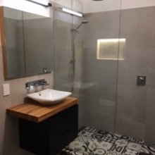 Bathroom renovation in 1970's modernist home
