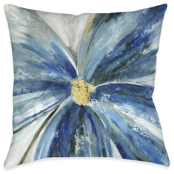 Blue Daisy Indoor Pillow, 18"x18"