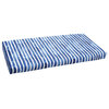 Noble Grey Nelson Commodore Blue Outdoor/Indoor Bench Cushion 47.5 x 18 x 2