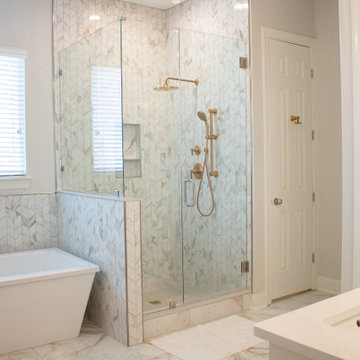 Gold & Glamorous Master Bathroom Remodel