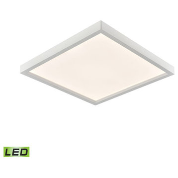 Thomas Lighting Ceiling Essentials Titan 9.5" Square Flush, White LED